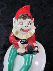 Belleek Irish Vintage RARE! Leprechaun Painted 5-1/4” Elf, Knome 3rd Green Mark