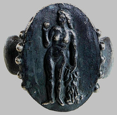 300 BC Ancient Greek Silver Ring Aphrodite goddess love, lust, beauty, pleasure