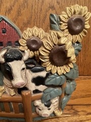 Home Interior Gifts Farm Wall Hanging Sunflowers Cows Chickens Vintage Decor