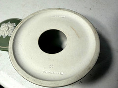 RARE – LATE 19TH CENTURY- WEDGWOOD SAGE GREEN JASPERWARE – INK WELL – CLASSICAL