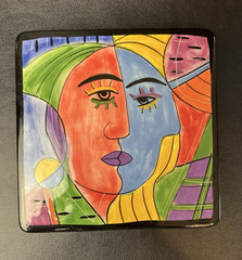 Muzeum Ceramic Tile/Plaque – Cubist Picasso Style