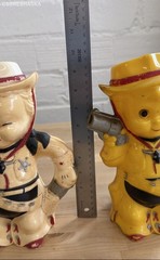 Aladdin Lil’ Cowboy Little Western Boy Yellow Plastic Milk Pitcher