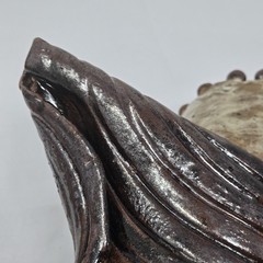 Handmade Studio Pottery Sculptural Vase Textured Brutalist Stoneware Art Vessel