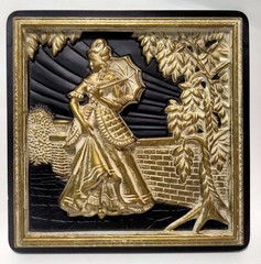 Cameo Wall Plaques Victorian Style Set Of 2 Wall Art 3D Raised Relief Plastic