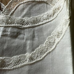Vintage Antique Toddler Girl’s White Cotton Slip 15”X11”