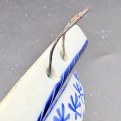 Blue & White Ceramic 6″ Fish Wall Hanging By Sigma The Tastesetter Vintage Decor