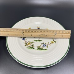 Varages Vieux Fine Porcelain Bird Pattern Plate Dish Set 2 Plates Dishes France
