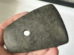 INCREDIBLE AUTHENTIC PRE-COLUMBIAN DRILLED STONE CELT / AXE / PENDANT ~ MEXICO