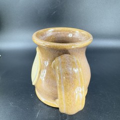 Deneen Pottery Hand Made Coffee Mug Cup Brown Glaze Egg Harbor Illinois IL