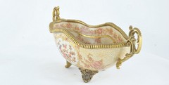 Art Deco Style Bowl Soapdish Flower Art Nouveau Style Porcelain Porcelain