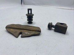 Metal Detector Finds Lot Brass? Copper? Latches Vintage Antique Parts Pieces MK