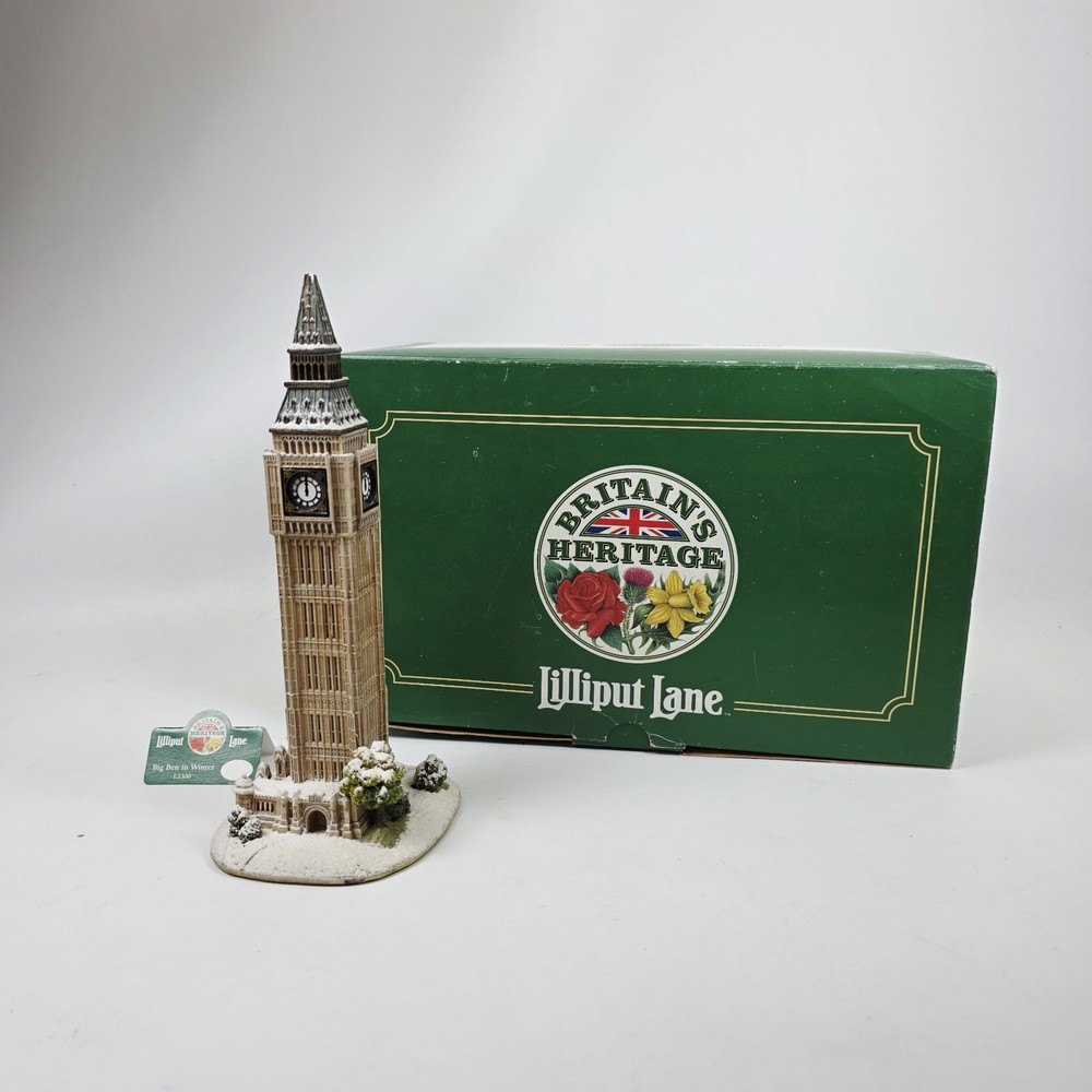 RARE Lilliput Lane Big Ben in Winter L2300 Britain’s Heritage London model