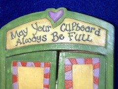 Vtg 1999 Enesco ‘May Your Cupboard Always Be Full’ Dog with Bone Bobble Head