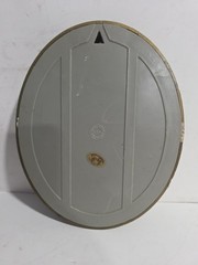 Vintage Small Oval Handcrafted Victorian Romantic Art Plastic Italy NL+