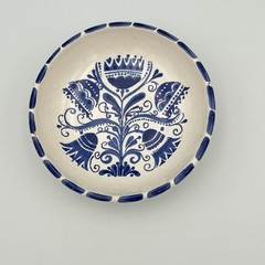 Vintage Trinket Jewelry Ring Dish Blue & White Floral Paul Vogt Keramik Germany