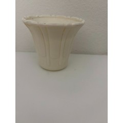 Vintage Akro Agate “Ribs & Flutes” Uranium Glass Planter!