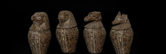 Authentic Ancient Egyptian Antiquities Canopic jars Artifact figure BC
