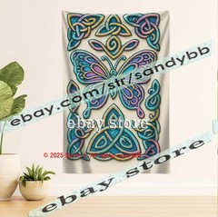 Celtic Butterfly Knot Tapestry 3D relief look Wall Art nature 39X59 in