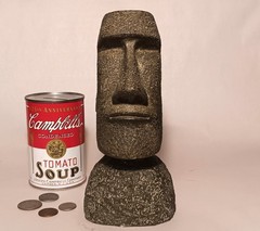 RAPA NUI vtg easter island tiki bar statue bobblehead stone rock toy man cave