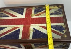Union Jack UK Flag Treasure Box Chest United Kingdom Trunk Collectible
