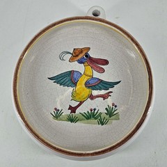 Vintage Ceramic dish Hand painted and Signed By Swiss Artist Alb Hans