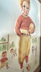 Vtg Charlotte Becker Metalcraft Framed 3D Baseball Football Wall Hanging Boys