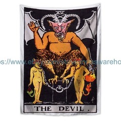 modern wall art decor tarot devil tapestry cloth poster