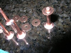 Lot of 3 Copper Rivets Longaberger BASKET Handle Repair Kit 1/8″ Round 1″ Length