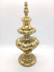 Vintage Solid Brass Victorium Finial Original Finish Table Top Door Stop 9″ EUC