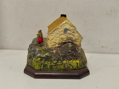 Vintage Irish Cottage Music Box Galway Bay Dancing Man & Woman Ireland Working