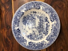 English Village plate England Blue Olde 1900s