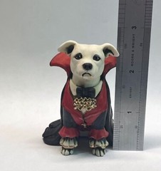 Neil Eyre Designs Halloween Staffordshire Bull Terrier Count Dracula MADE USA