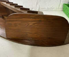 Vtg MCM Wood Crescent Moon Staircase Shelf *READ*