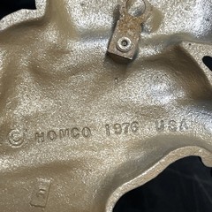 1976 homco cast Metal football players USA Made Wall Hangers… Aluminum?