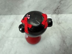 Vintage Kokeshi Wooden Bobblehead Doll Nodder Hand Painted 3 1/2″ Tall