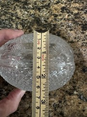 Vintage Avon Classic Fostoria Lead Crystal Egg Trinket Dish Mother’s Day 1977