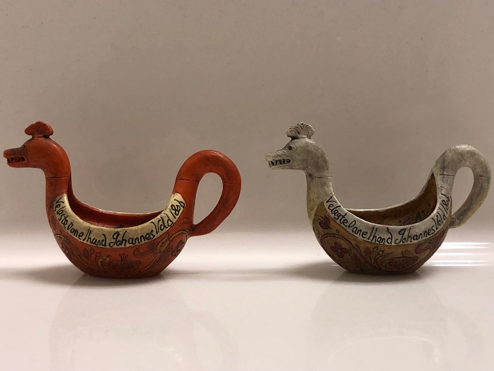 LOT 2 Candy Design Norway Viking Ship Danish Nordic Head Boat Ocean Sea Vintage