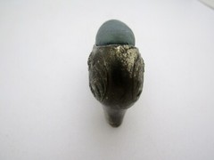 Unbranded Made in Occupied Japan Miniature Metal High Heel Shoe Pin Cushion
