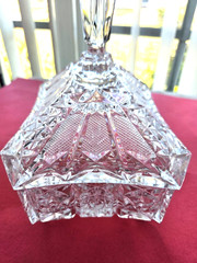 Vintage Large Lead Crystal Covered Nut/Candy Dish