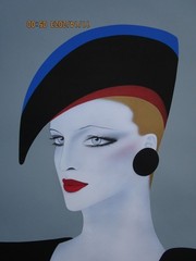 Lithograph Razzia 1980s Large Unframed Poster for Harrod’s Department Store