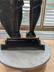 Medieval Knight Cast Metal Decor VTG Japan