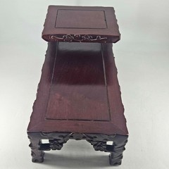 Vintage carved rosewood wood display stand base pedestal Chinese
