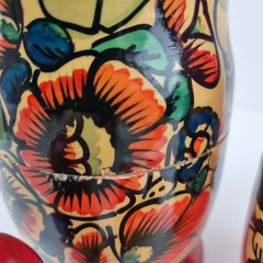Vintage MATRYOSHKA Russian Traditional Hand Painted Wood Nesting Dolls 1960’s