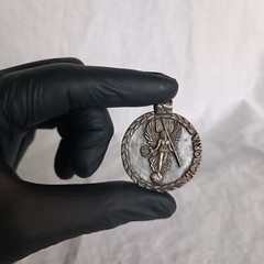 29-27 BC Ancient Roman Legionary SILVER Pendant Depicting High Detailed Victoria