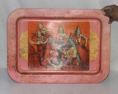 Old Iron Tray Village Women’s Talking Litho Print Home Wall Decor
