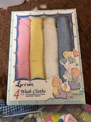 NEW LOT Of 18 Vintage BABY Drool TERRY BIBS & Washcloths In Original Packaging