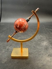 Vintage Brecciated Jasper Stone Calliper Armillary Small Celestial Figurine