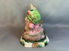1990s Fitz and Floyd Bonnet Hill Butter Dish