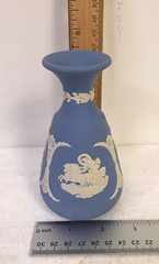 Wedgwood Assorted Lot Of 9 Pieces Blue Jasperware Montreal Olympics Plate, Vase