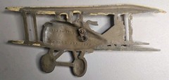HOMCO USA Airplane 1975 Vtg Cast Metal Wall Art Decor Biplane Aviation 1232-BX-C